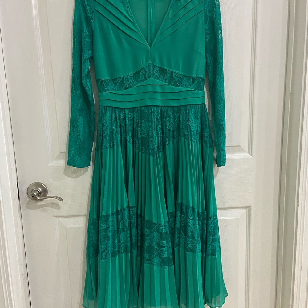 ASOS Teal Long Sleeve Lace Dress